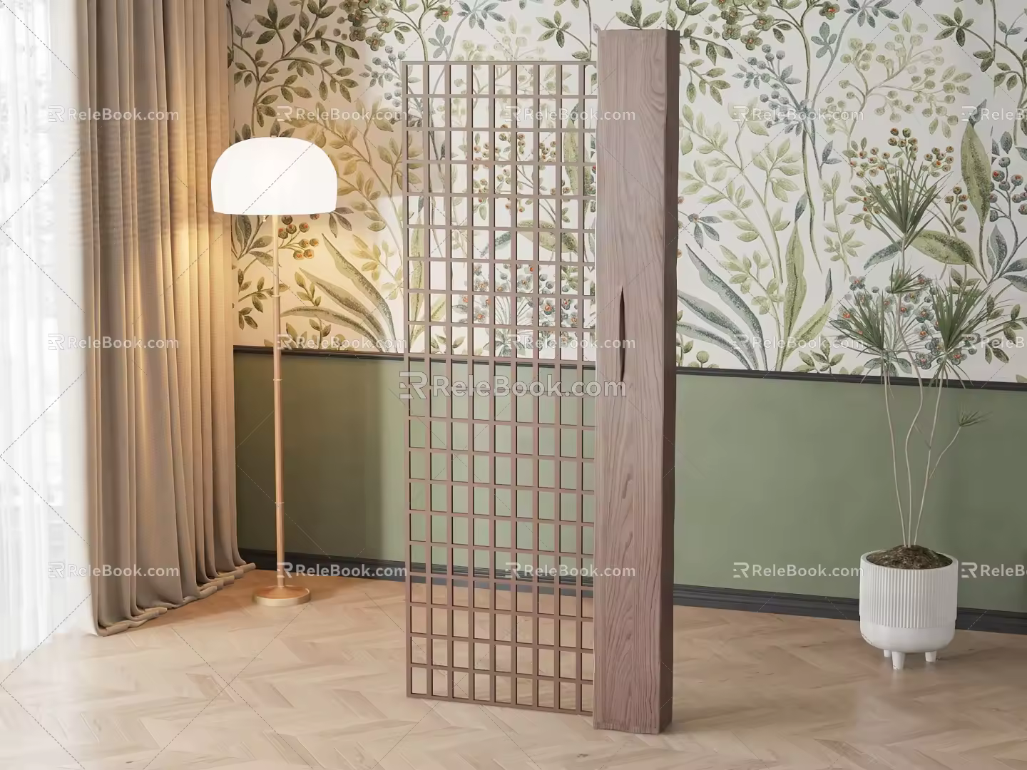 American retro partition 3d model