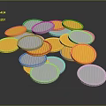 Golden And Silver Coins As Household Savings Items On Black Surface