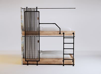 Modern Bed Bunk Bed 3d model