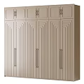 Modern Wardrobe Design With Multiple Panel Doors Sleek Lines And Metal Handles 3d model