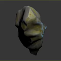 Wooden Stone Sculpture With Irregular Shape And Colorful Textures In 3D Design