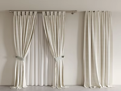 Curtain Roman Curtain Gauze Curtain Living Room Curtain Bedroom Curtain Study Room Curtain 3d model