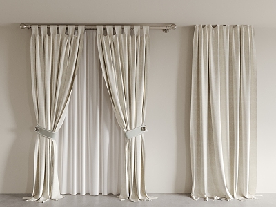 Curtain Roman Curtain Gauze Curtain Living Room Curtain Bedroom Curtain Study Room Curtain 3d model