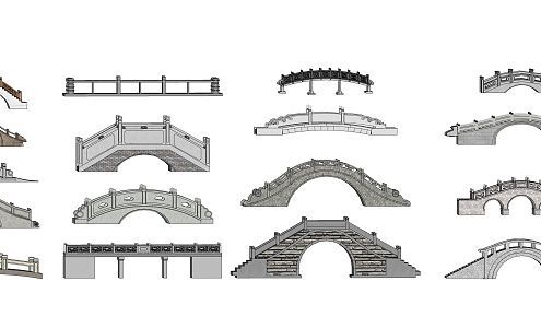 Chinese Bridge Stone Bridge 3d model