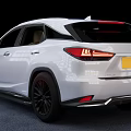 White Lexus SUV With Sleek Exterior Design And Black Alloy Wheels