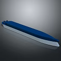Modern Blue and White Water Vehicle Featuring Streamlined Design and Sleek Shape for Outdoor Activities