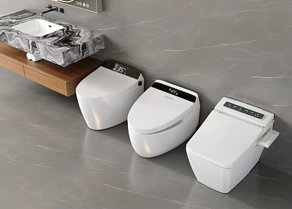 Modern wall-mounted toilet seat toilet smart toilet 3d model