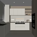 Modern Kitchen Interior Design With White Cabinets Stove Oven And Sink