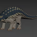 Low Poly 3D Reptile Dinosaur Models With Various Sizes Group
