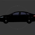 Black Police Sedan With Roof Emergency Lights And Front Badge Design