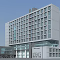 Modern Industrial Park With Glass Curtain Wall And Multi Storey Contemporary Architecture