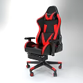 Ergonomic Black and Red Gaming Office Chair with Adjustable Armrests and Rolling Base