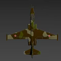 Military Fighter Jet With Camouflage Paint Number 89 And Red Star Insignia