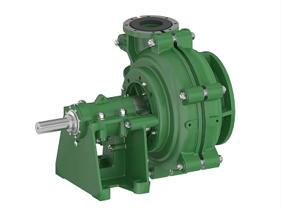Green Industrial Pump With Metal Structure And Mechanical Components For Industrial Applications 3d model
