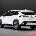 White Modern SUV Car With Streamlined Design And Black Alloy Wheels Side View