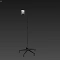 Medical Device IV Stand With Adjustable Height And Stable Base For Clinical Use 3d model