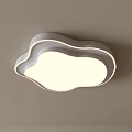 Cloud Shaped White Ceiling Light Modern Design with Soft Illumination for Home Interior 3d model