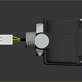 Industrial Electrical Connector With Gray Housing White Plug And Colored Wires