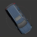 Blue Modern SUV With Sleek Body Design Alloy Wheels Roof Rails And Front Grille