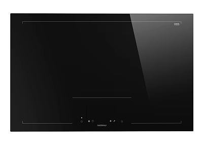Midea Kitchen Appliance Black Glass Surface Built-in Cooktop with Modern Control Panel 3d model