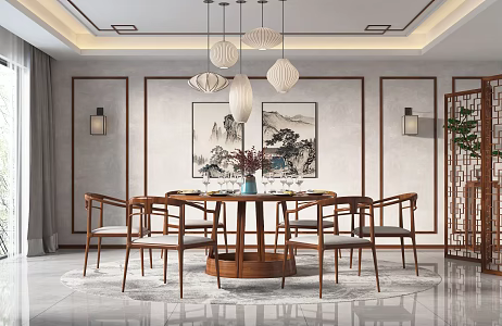 New Chinese Restaurant Home 3d model