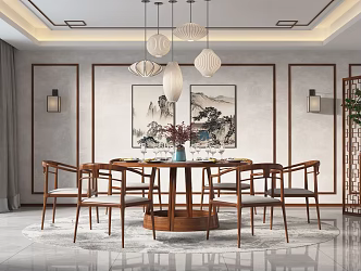 New Chinese Restaurant Home 3d model