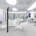 Modern Minimalist Hair Shop 3d model