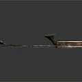 Home Decorative Metal Figurine With Long Handle And Square Base Design