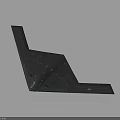Sleek Military Stealth Aircraft With Flying Wing Design And Dark Coloring