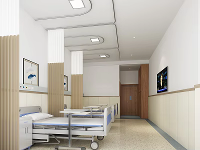 Modern Ward Hospital Ward 3d model