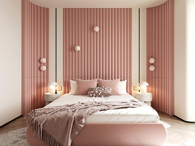 Modern children's room pink department daughter room fashion warm model