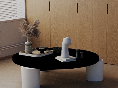 Modern coffee table model