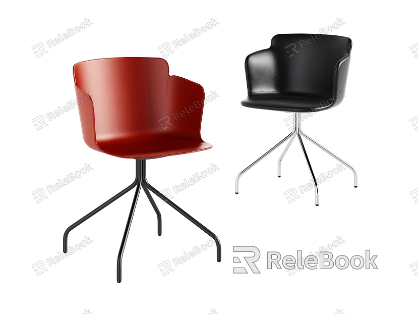 Simple and stylish atmospheric plastic office swivel chair combination model