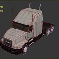 White Modern Truck Cab Exterior With Black Chassis And Antennas Design