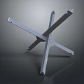 Military Vehicle Cross Shaped Metal Support Bracket Heavy Duty Mechanical Part