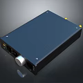 Dark Blue Rectangular Digital Device for Mobile Phones with Aluminum Body Control Knob and Ports