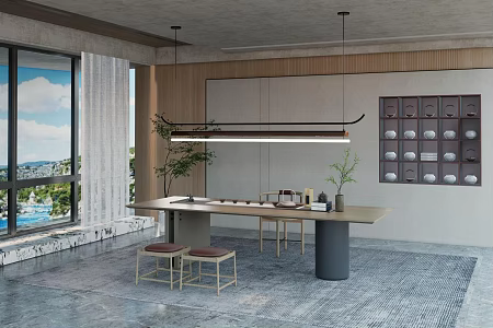 New Chinese Tea Room 3d model