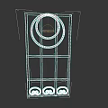 Modern Sofa Coffee Table Set With Grid Design And Circular Elements
