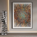 Hanging Painting Decorative Painting Abstract Painting 3d model