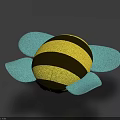 Cute Bumblebee Plush Doll With Yellow Black Stripes And Light Blue Wings