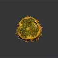 Fresh Halved Kiwano Fruit With Orange Spiky Skin And Green Seeds