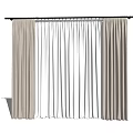 Dark Gray Velvet Curtains With White Sheer Panels And Black Curtain Rod