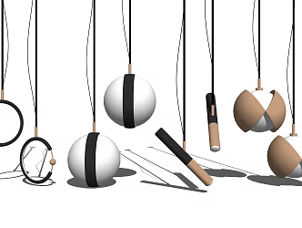 Modern chandelier combination 3d model