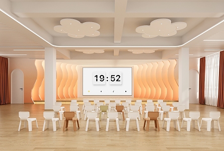 Modern Kindergarten Multi-function Room 3d model