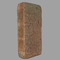 Red Vintage Brick With Weathered Texture And Rough Surface Detail 3d model