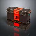 Tactical Weapon Storage Case Black And Orange Design Reload Logo Military Style Durable Equipment Container