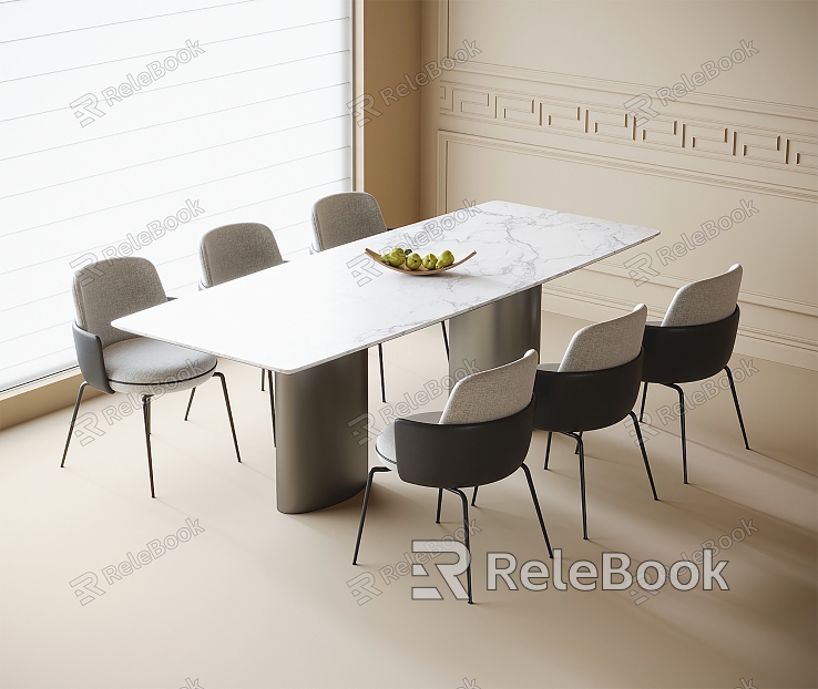 Modern Dining Table and Chair Combination Dining Chair Dining Table Single Chair model