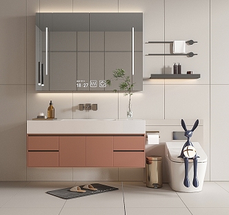 modern sink bathroom cabinet 3d model