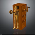Wooden Fitness Equipment Storage Rack With Humanoid Figure And Barbell