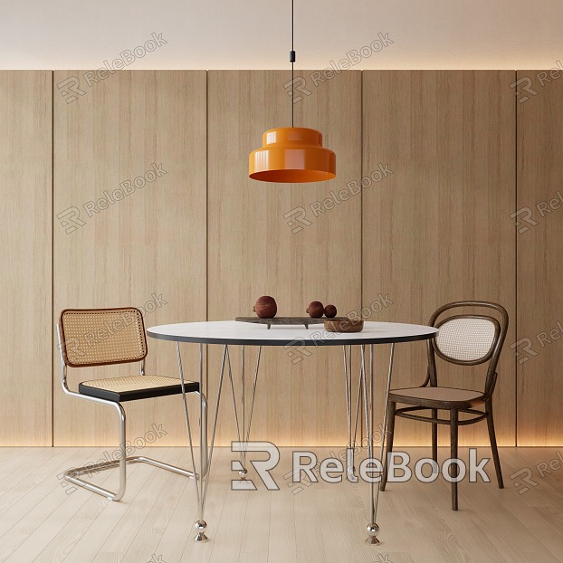 Modern simple dining table and chair combination model